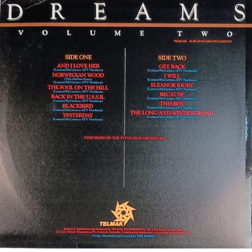 The Steve Gray Orchestra – Dreams Volume Two - 12 Beatles Classics - Vinyl Records